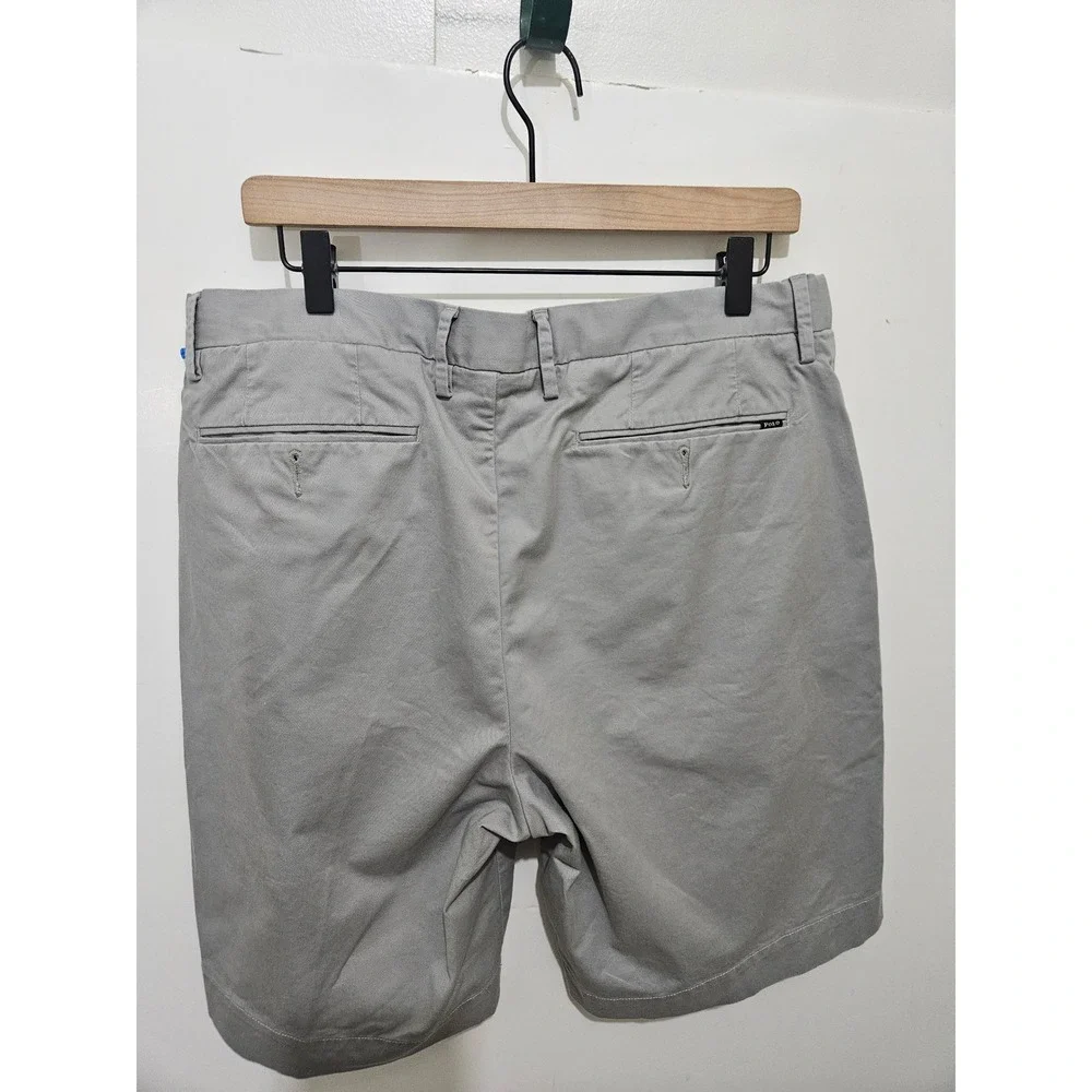 Polo Ralph Lauren Mens Stretch Classic Fit Chino Shorts Gray Size 35